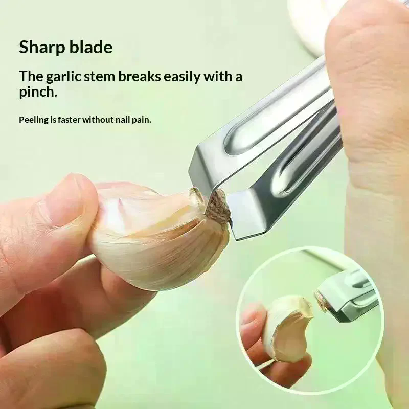 Home Cooking Restaurants - Stainless Steel Garlic Peeling Clip Ergonomic