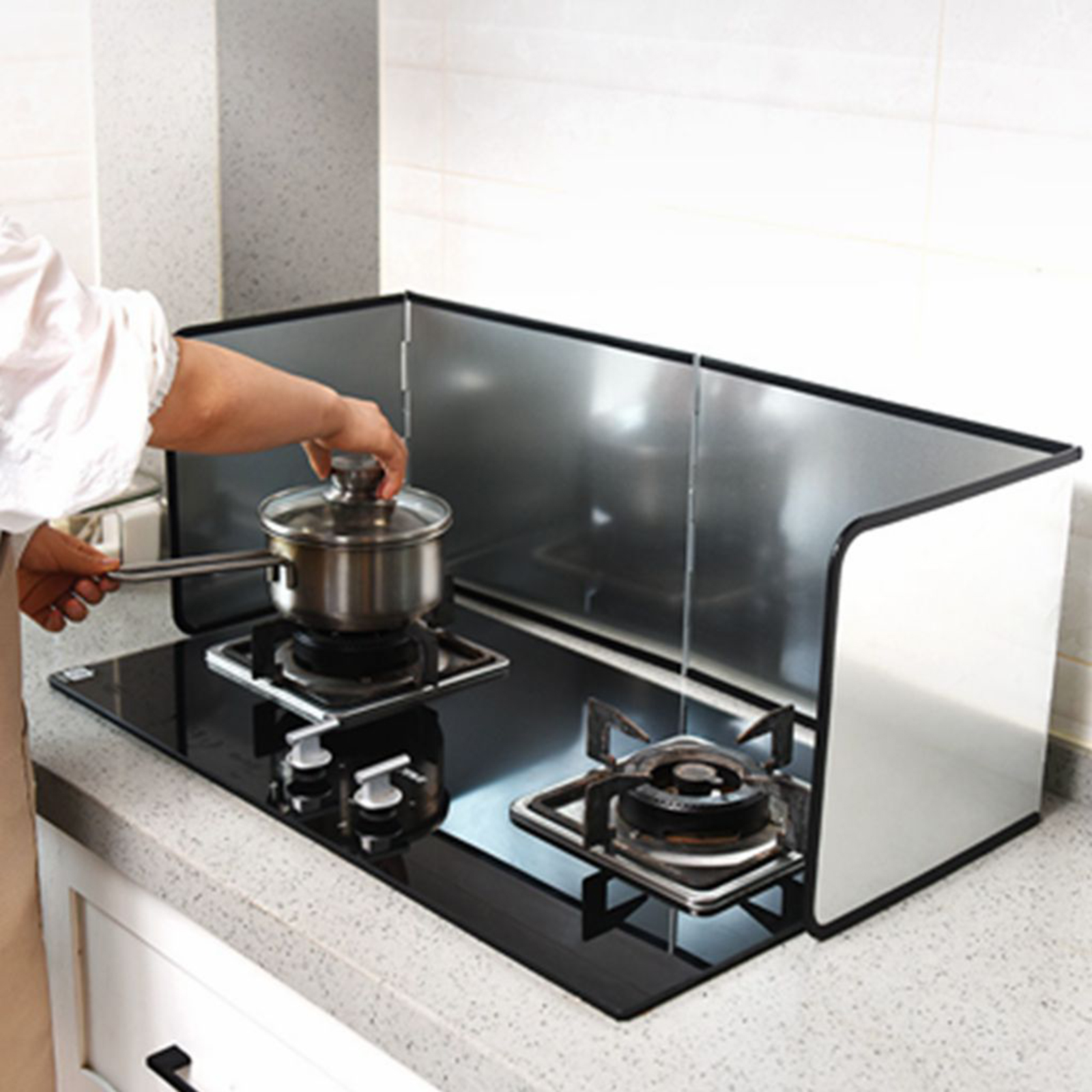 Home Cooking Restaurants - Oil Splash Guard Foldable Anti Splatter