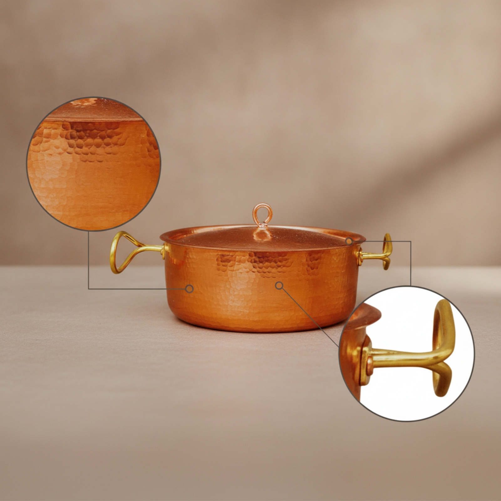 Copper Pot with Lid Elegant Ha – Home Cooking Restaurants recenzja i cena