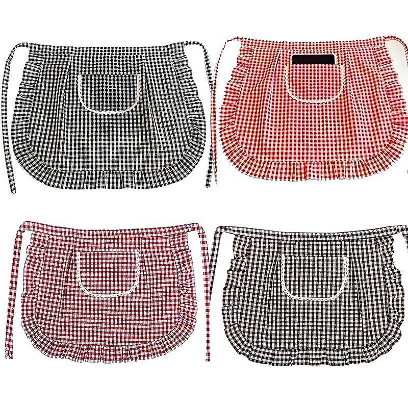Half Waist Square Check Apron  – Home Cooking On recenzja i cena