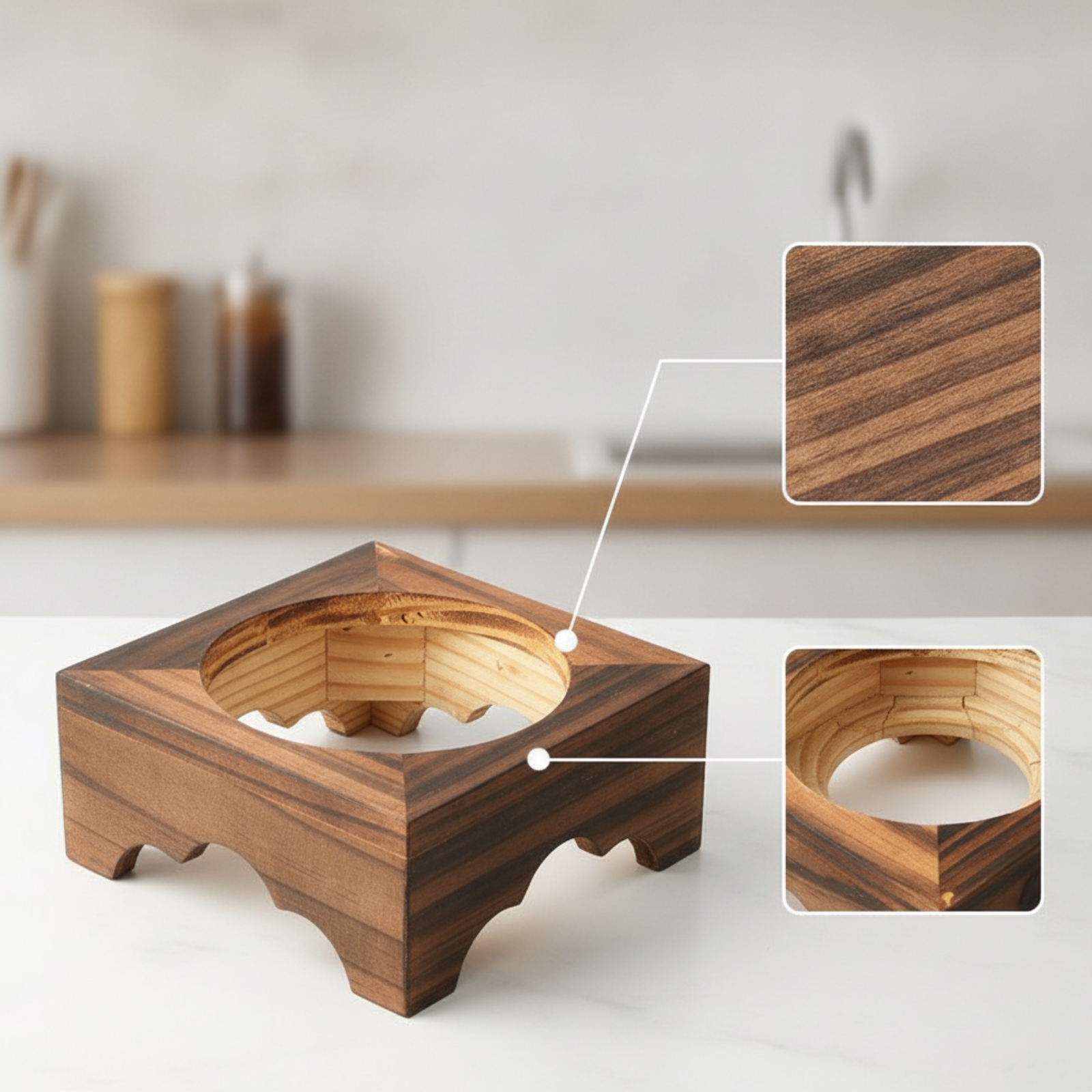 Wooden Pot Stand Polished Bamb – Home Cooking Usa recenzja i cena