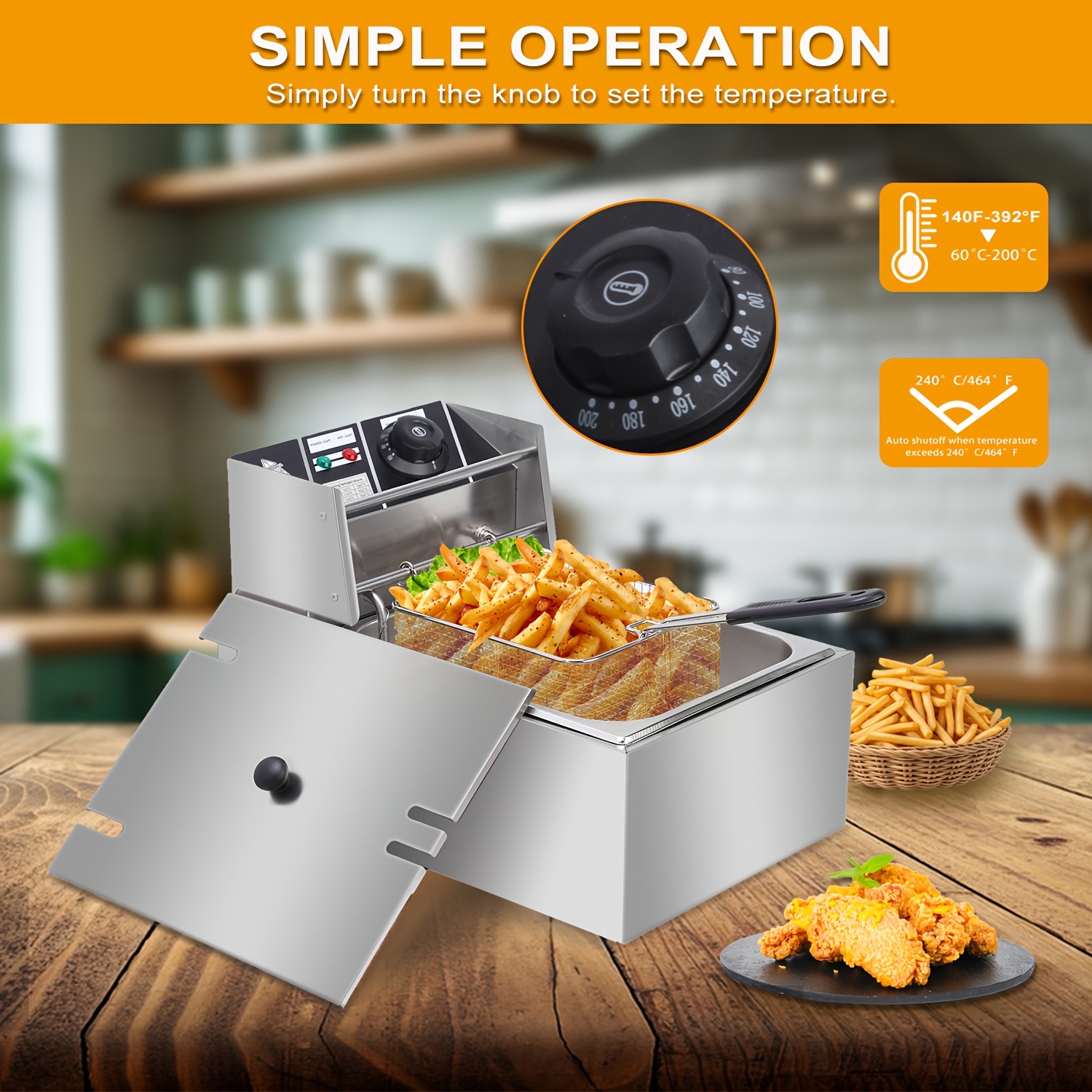 1.59gal Electric Deep Fryer, w – Home Cooking Restaurants recenzja i cena