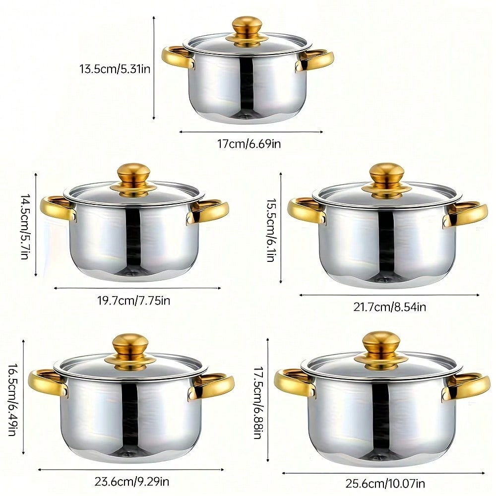 Stainless Steel Pot Set Modern – Home Cooking Restaurants recenzja i cena
