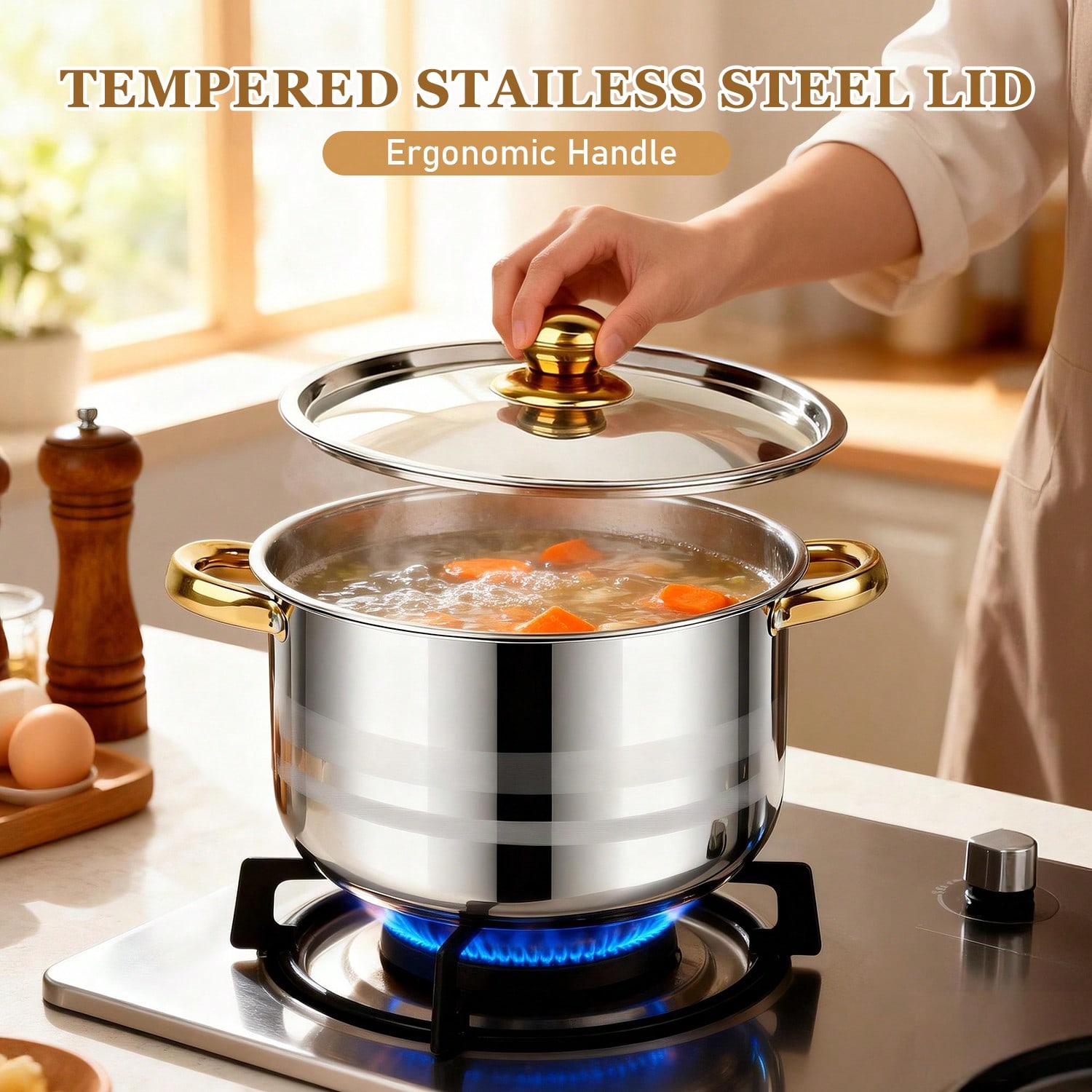 Stainless Steel Pot Set Modern – Home Cooking Restaurants recenzja i cena