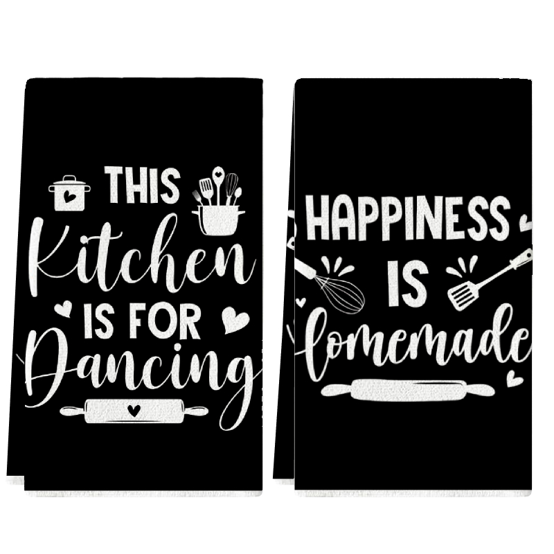 2Pcs, Kitchen Towels with Fun  – Home Cooking On recenzja i cena